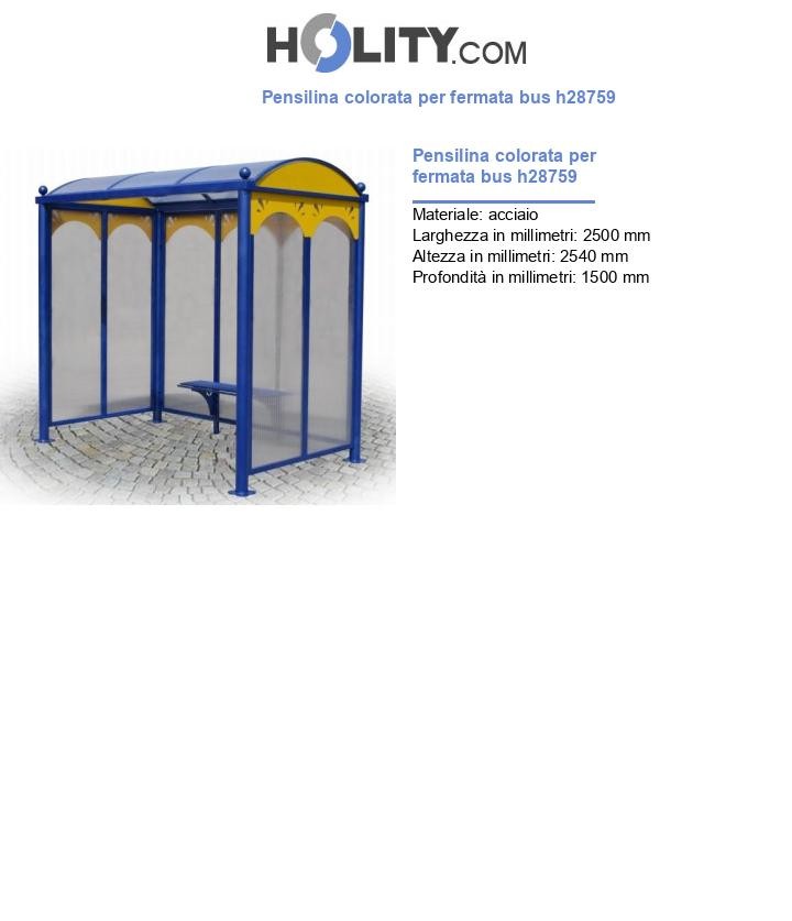 Pensilina colorata per fermata bus h28759