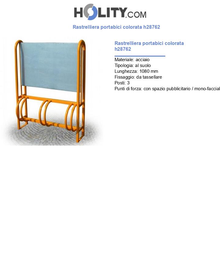 Rastrelliera portabici colorata h28762