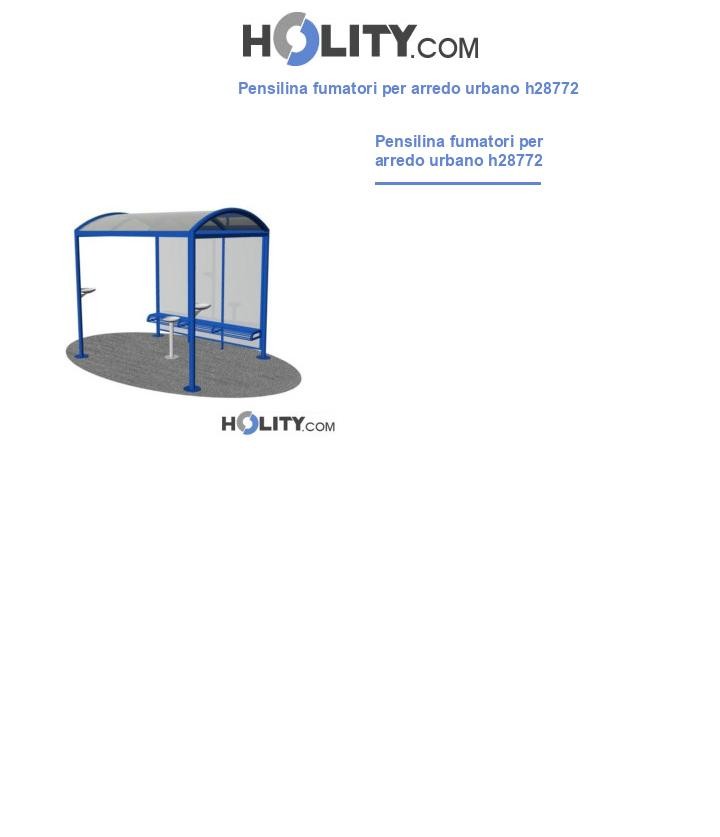 Pensilina fumatori per arredo urbano h28772