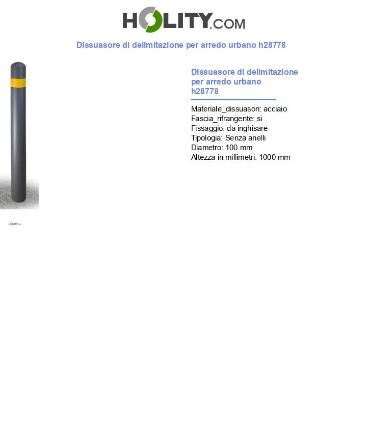 Dissuasore di delimitazione per arredo urbano h28778
