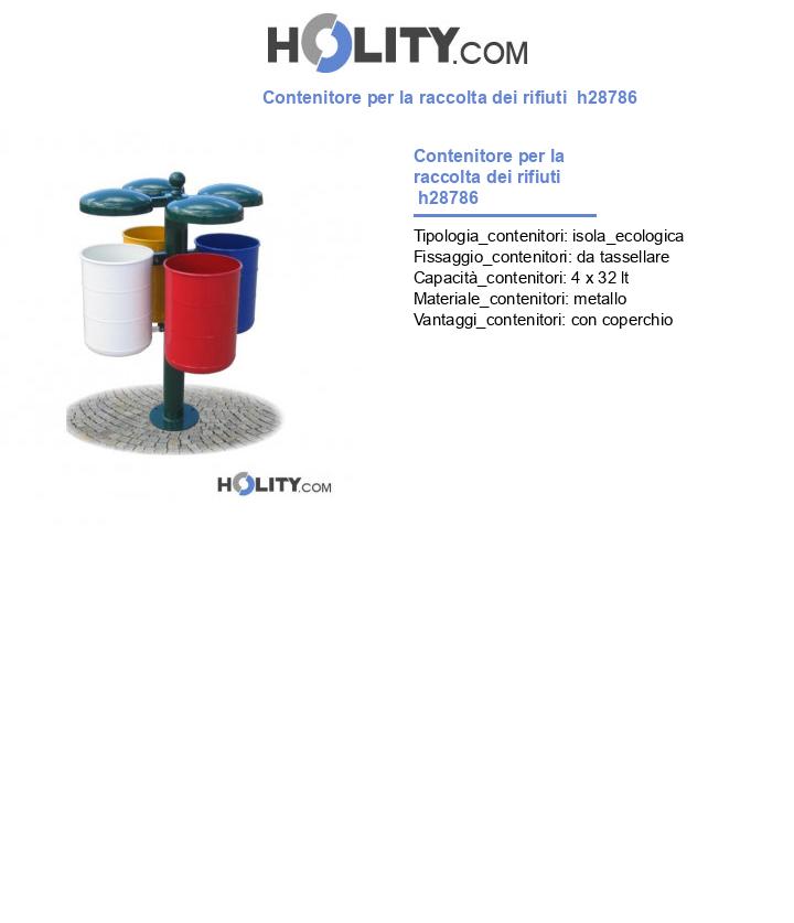 Contenitore per la raccolta dei rifiuti h28786