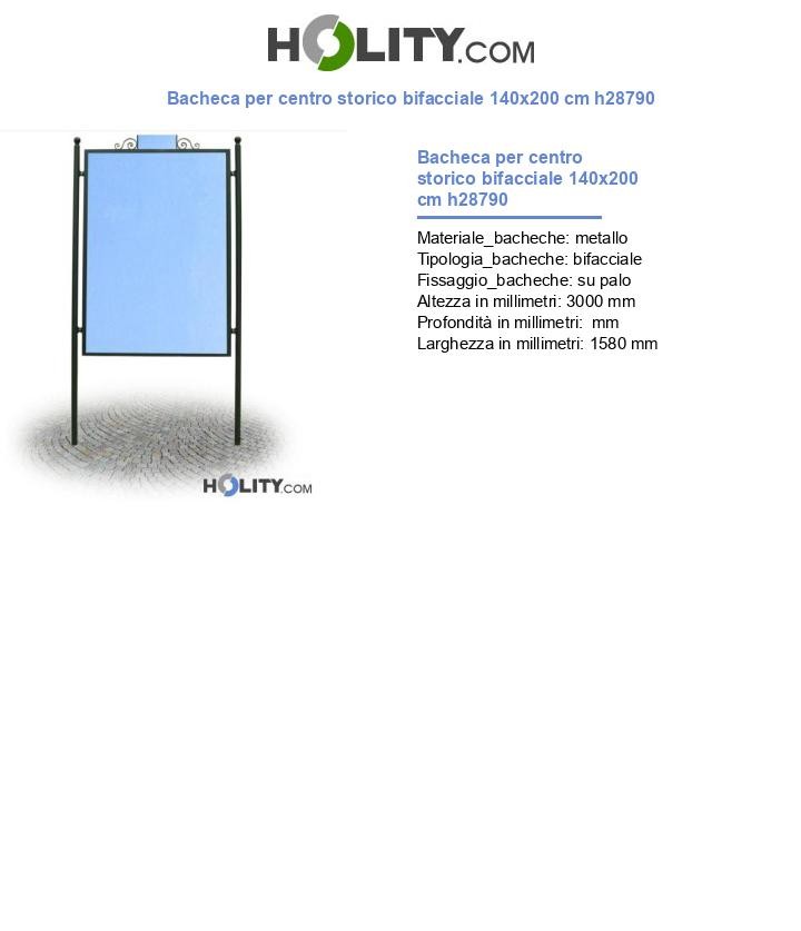 Bacheca per centro storico bifacciale 140x200 cm h28790