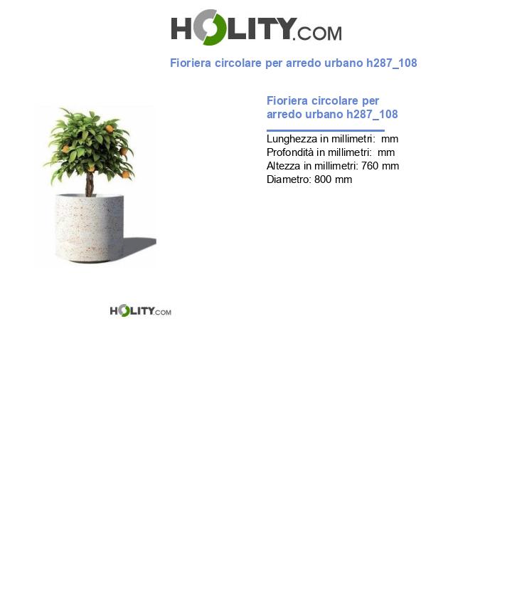 Fioriera circolare per arredo urbano h287_108