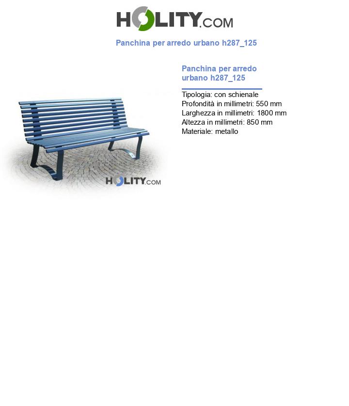 Panchina per arredo urbano h287_125