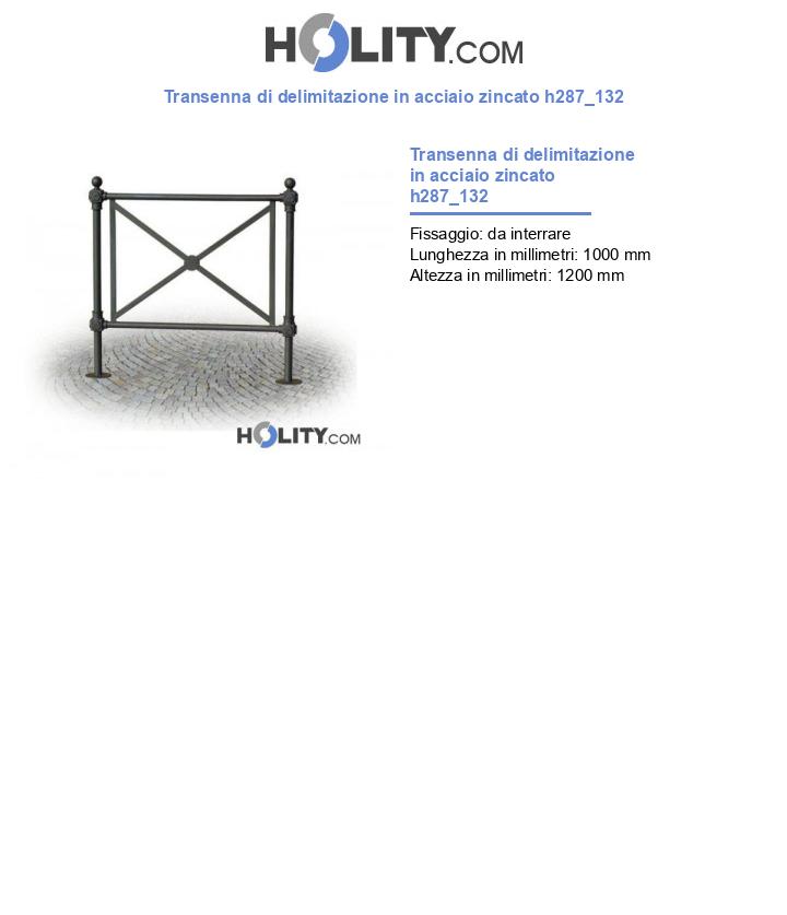 Transenna di delimitazione in acciaio zincato h287_132