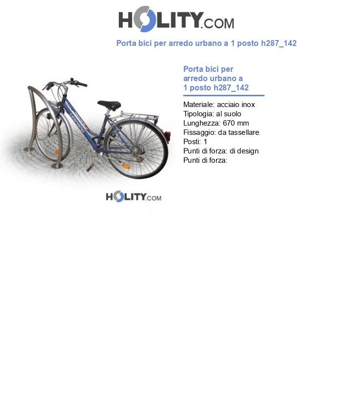 Porta bici per arredo urbano a 1 posto h287_142