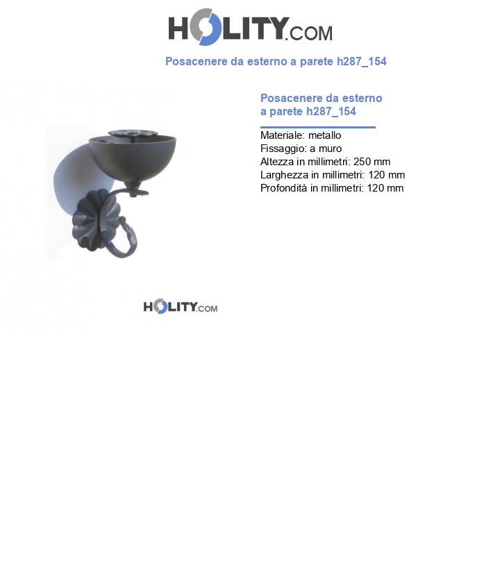 Posacenere da esterno a parete h287_154