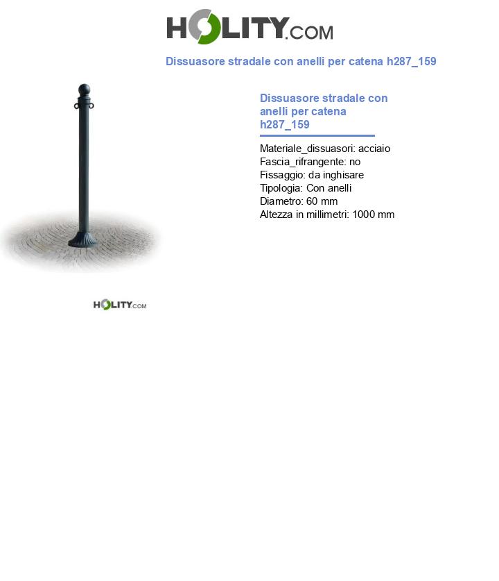 Dissuasore stradale con anelli per catena h287_159