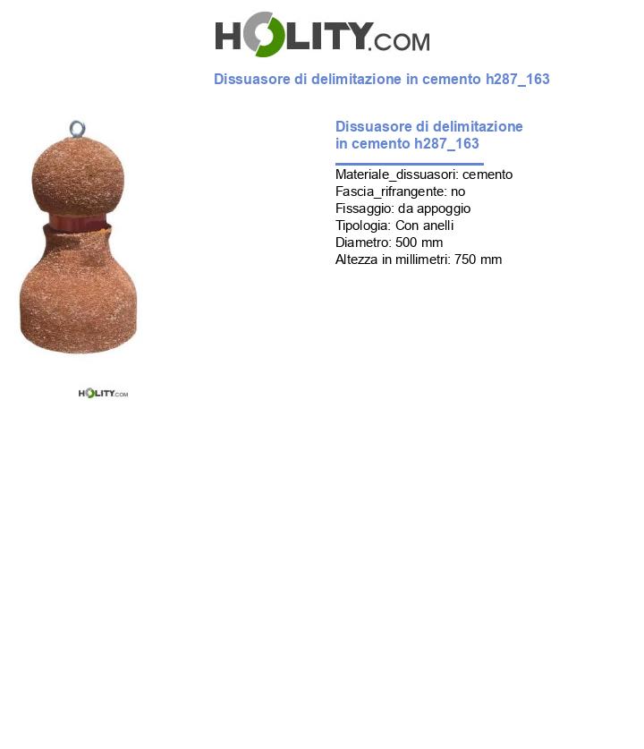 Dissuasore di delimitazione in cemento h287_163