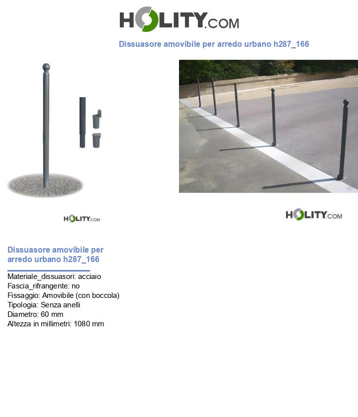 Dissuasore amovibile per arredo urbano h287_166