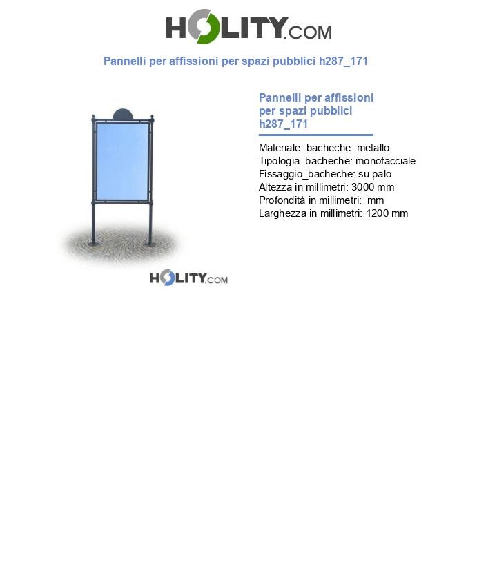 Pannelli per affissioni per spazi pubblici h287_171