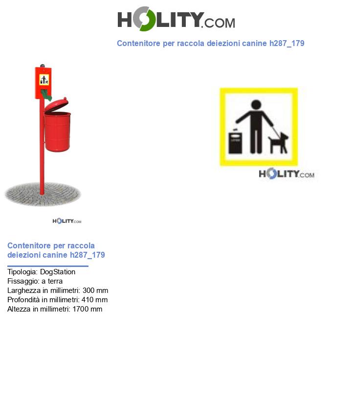 Contenitore per raccola deiezioni canine h287_179