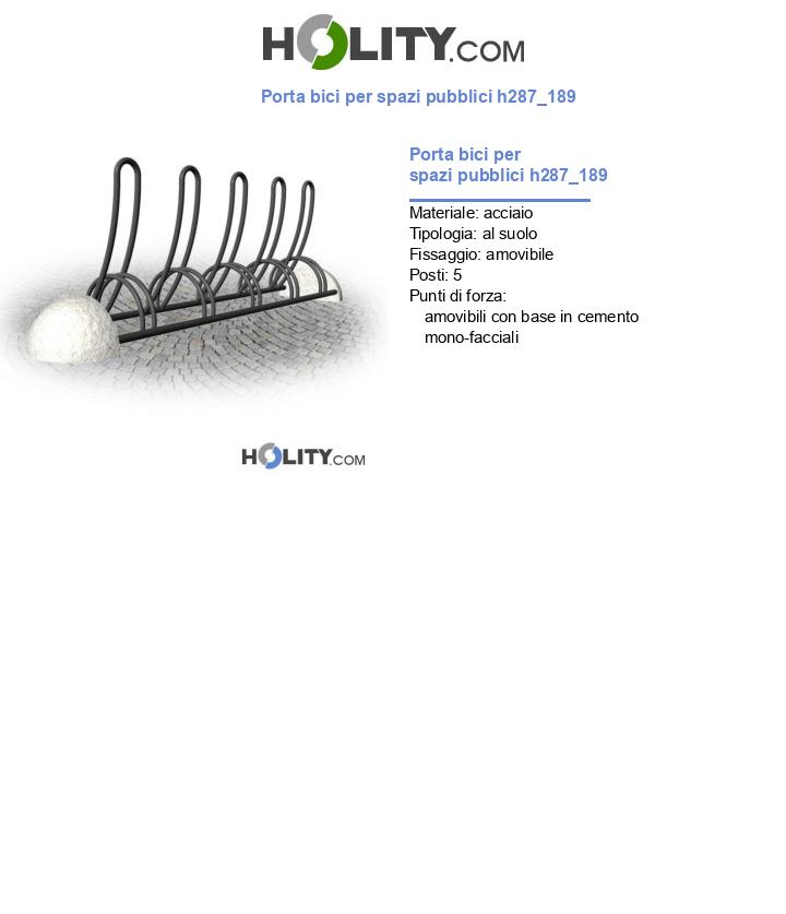 Porta bici per spazi pubblici h287_189