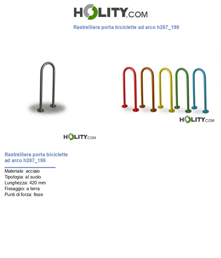 Rastrelliera porta biciclette ad arco h287_198