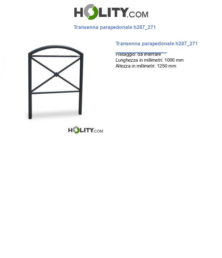 Transenna parapedonale h287_271