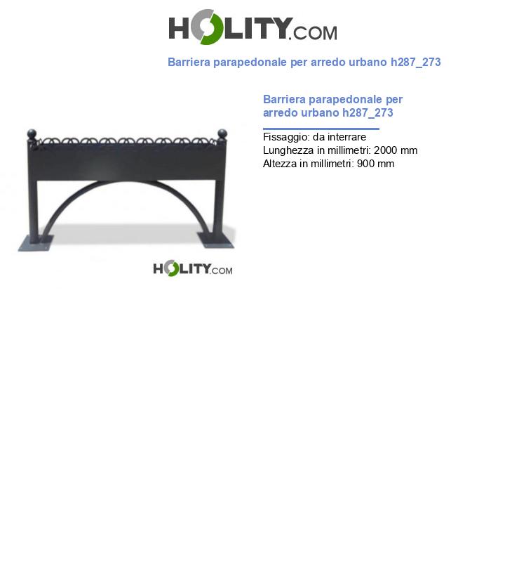 Barriera parapedonale per arredo urbano h287_273