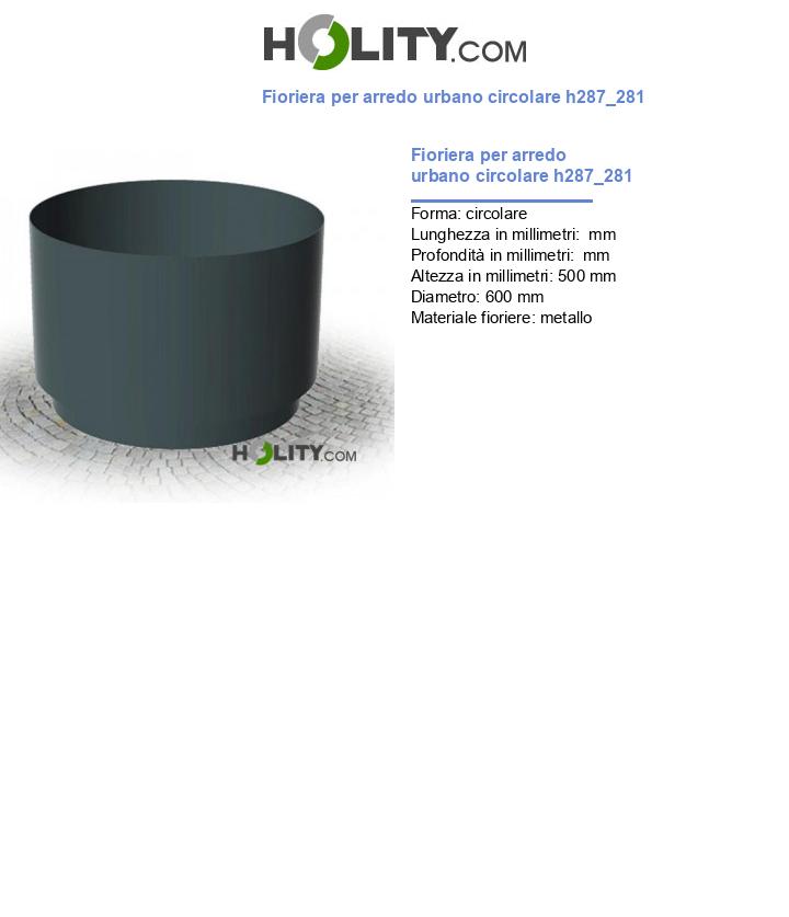 Fioriera per arredo urbano circolare h287_281