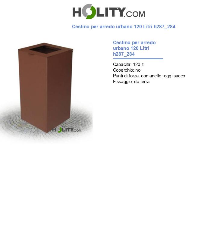 Cestino per arredo urbano 120 Litri h287_284