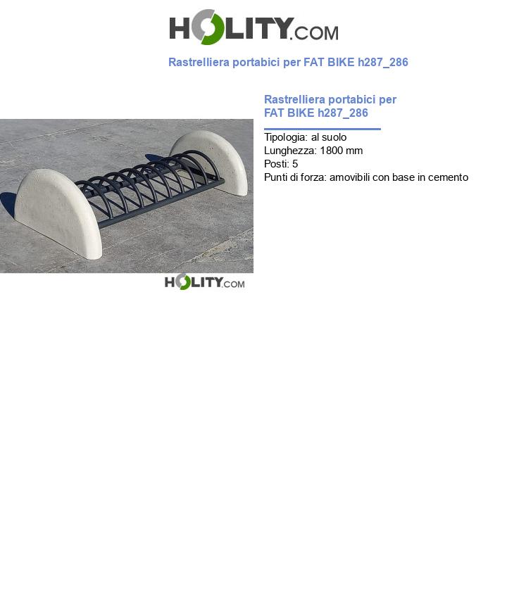 Rastrelliera portabici per FAT BIKE h287_286