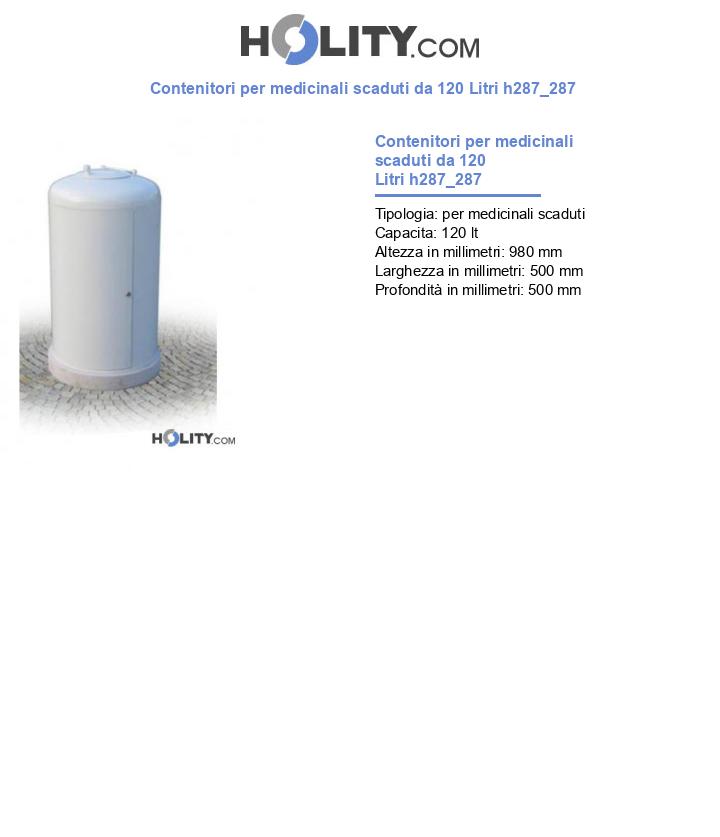 Contenitori per medicinali scaduti da 120 Litri h287_287