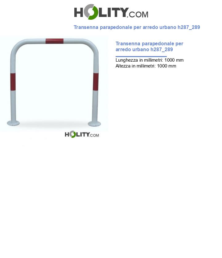 Transenna parapedonale per arredo urbano h287_289