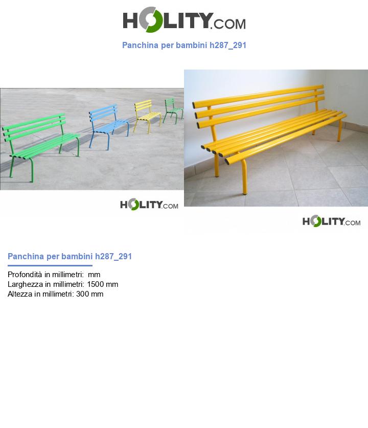 Panchina per bambini h287_291