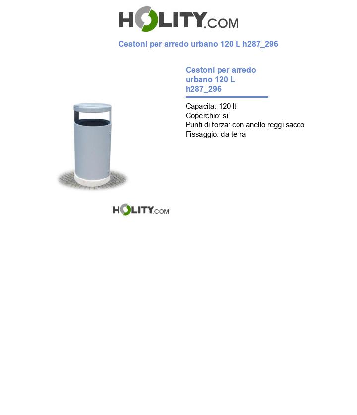 Cestoni per arredo urbano 120 L h287_296