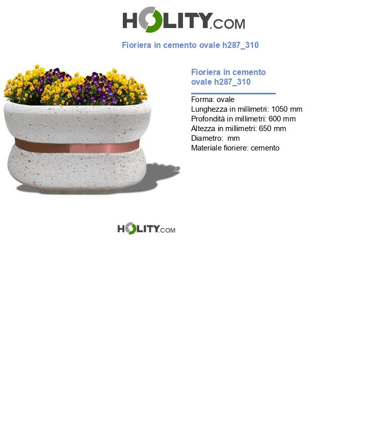 Fioriera in cemento ovale h287_310