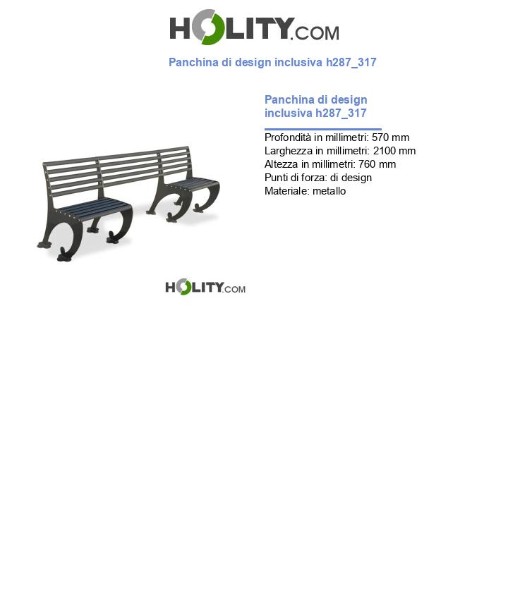 Panchina di design inclusiva h287_317