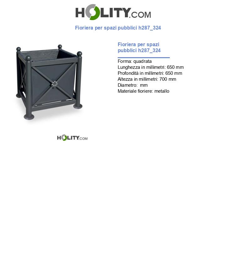 Fioriera per spazi pubblici h287_324