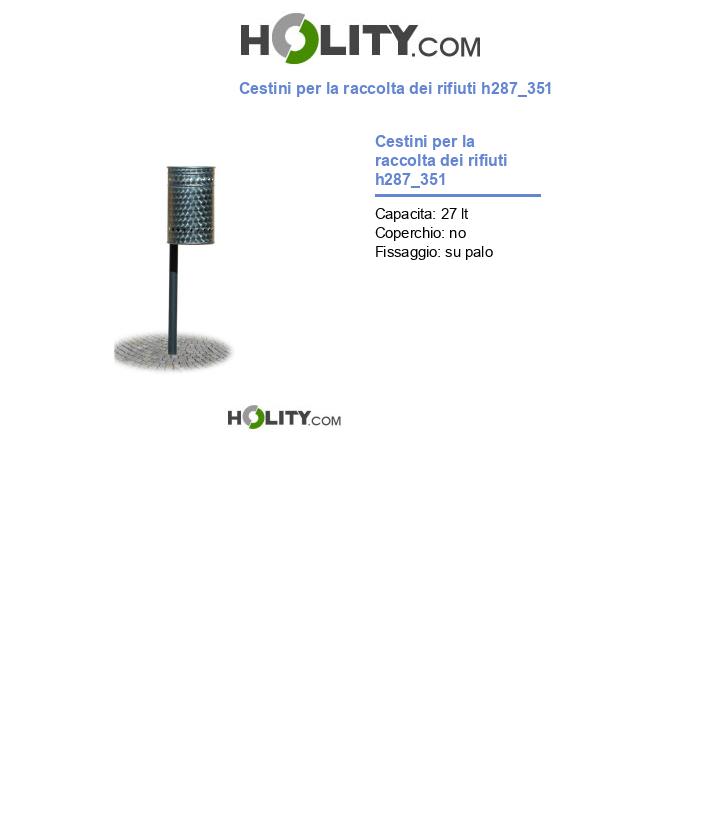 Cestini per la raccolta dei rifiuti h287_351