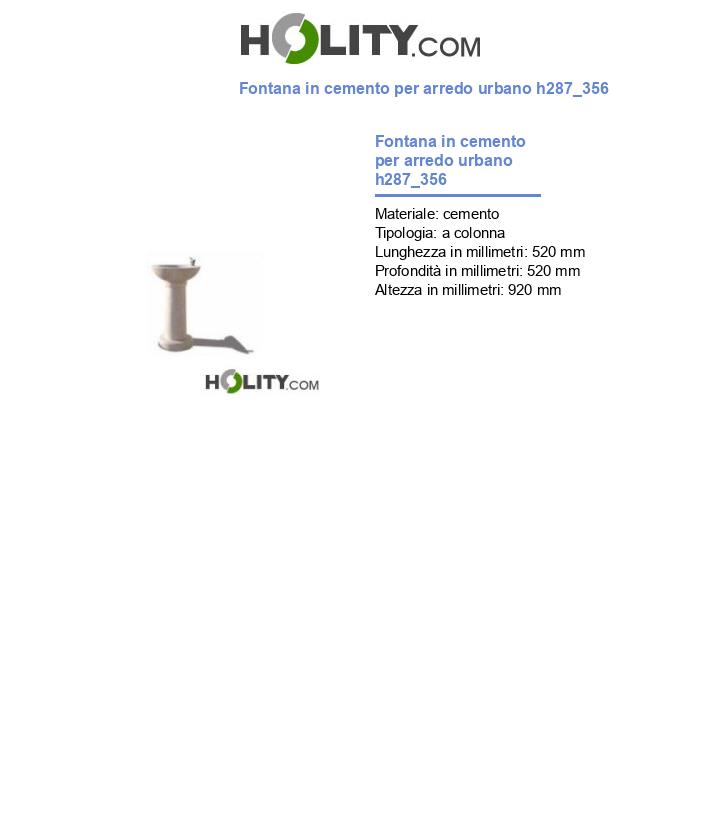 Fontana in cemento per arredo urbano h287_356