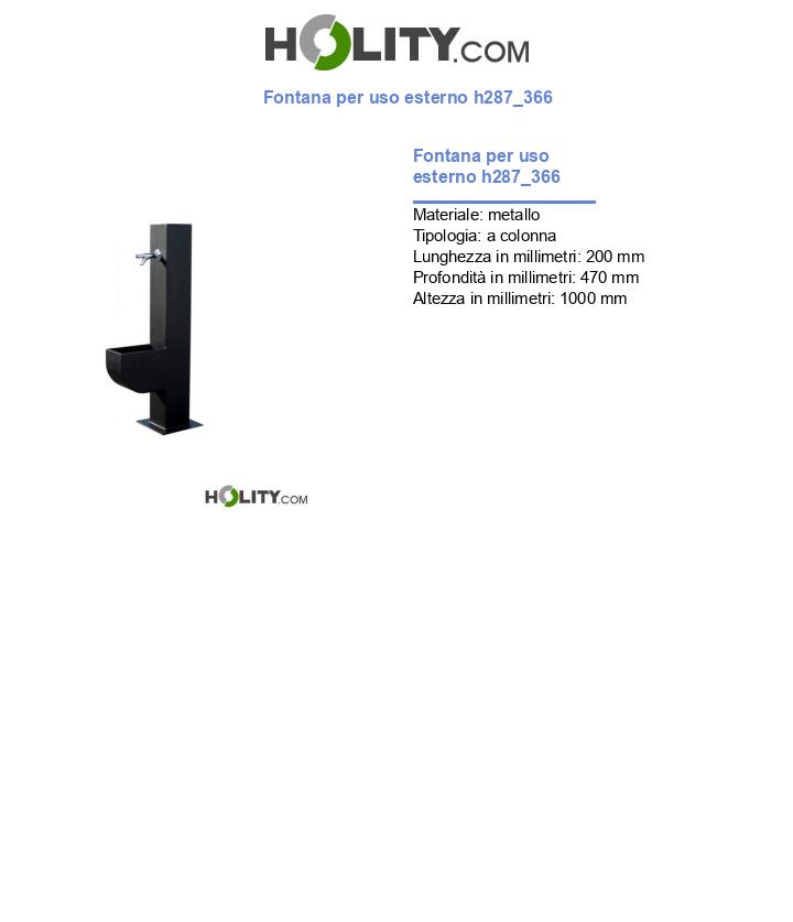 Fontana per uso esterno h287_366