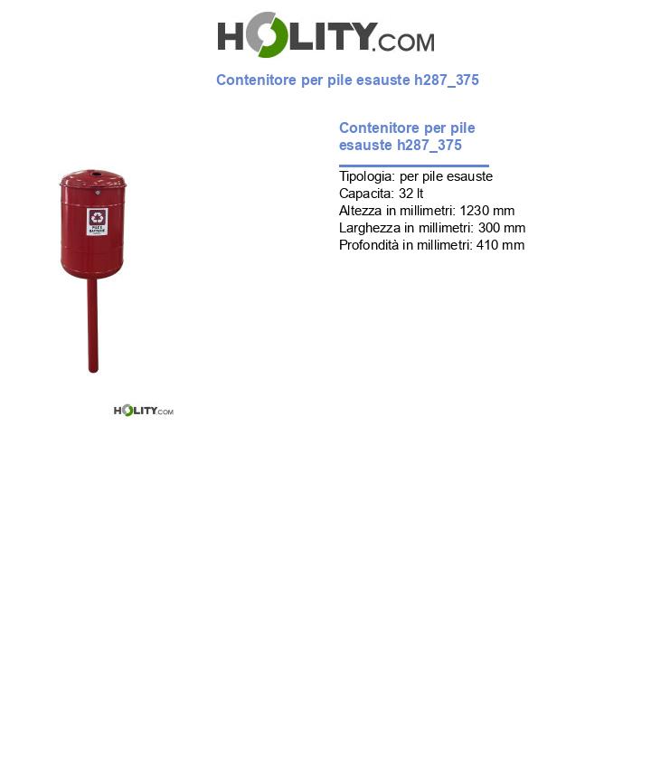 Contenitore per pile esauste h287_375