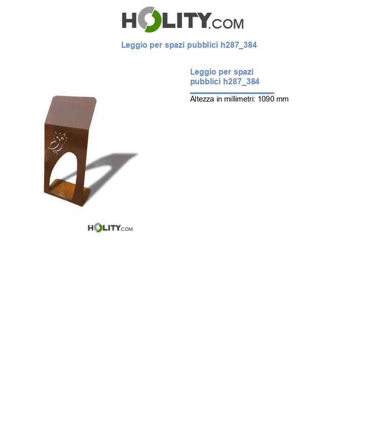 Leggio per spazi pubblici h287_384