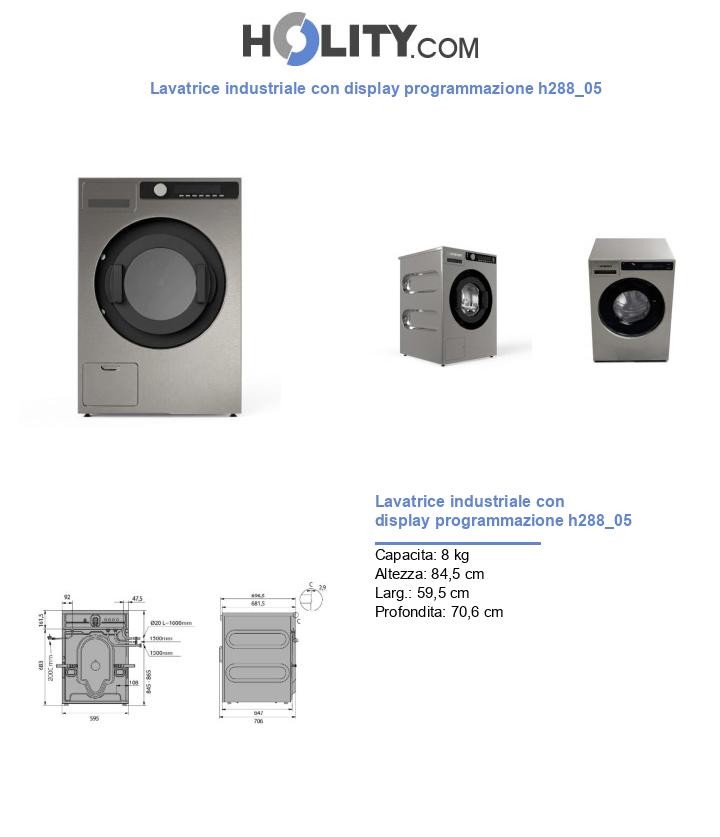 Lavatrice industriale con display programmazione h288_05