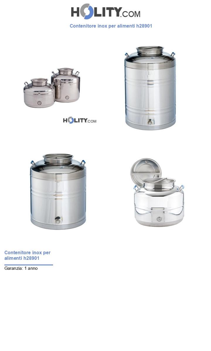 Contenitore inox per alimenti h28901