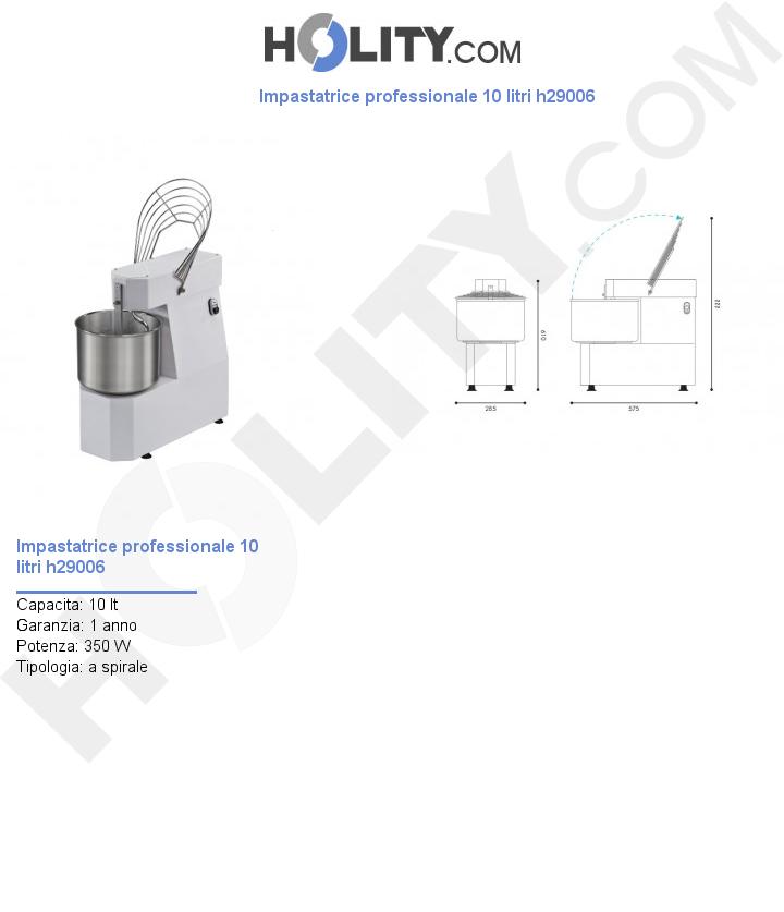 Impastatrice professionale 10 litri h29006