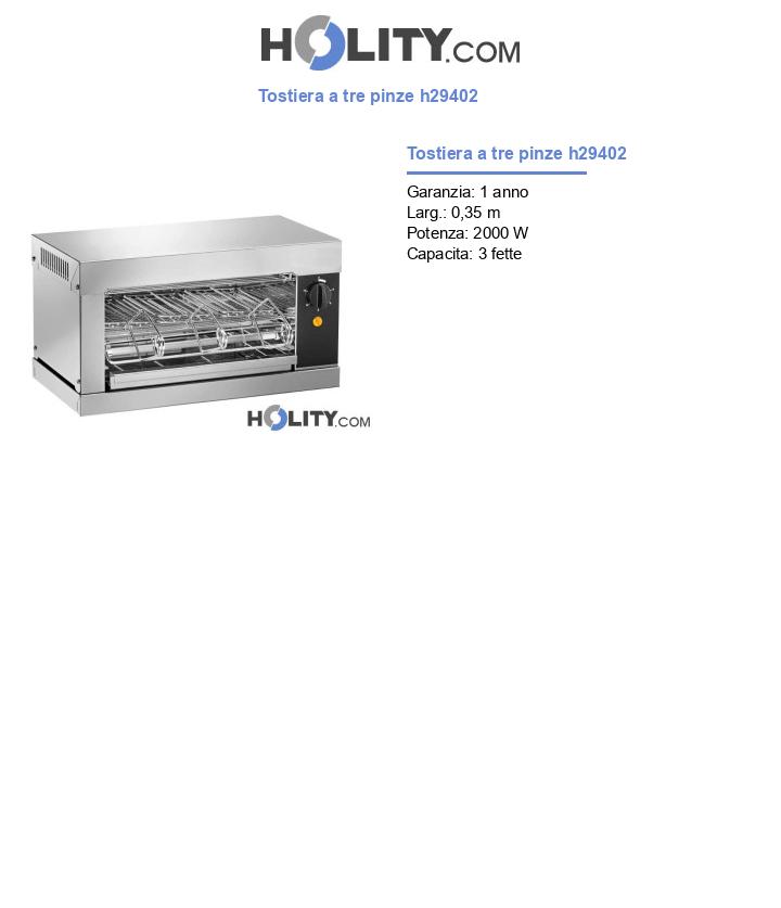 Tostiera a tre pinze h29402