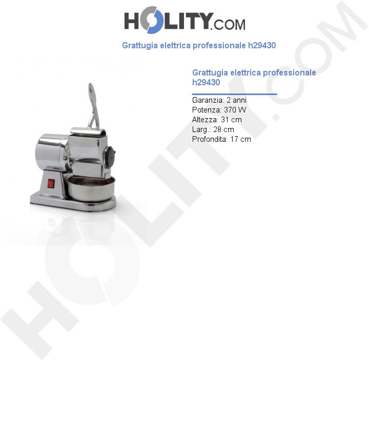 Grattugia elettrica professionale h29430