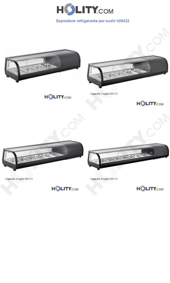 Espositore refrigerante per sushi h29432