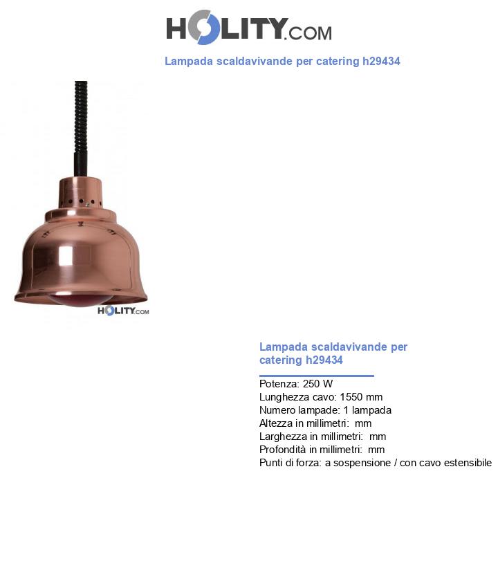 Lampada scaldavivande per catering h29434