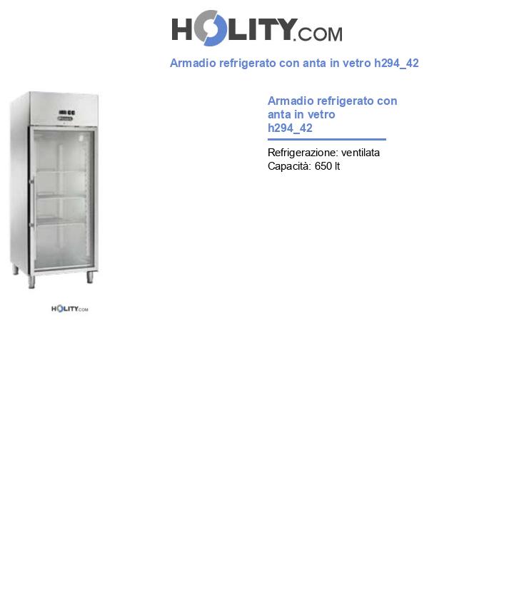 Armadio refrigerato con anta in vetro h294_42