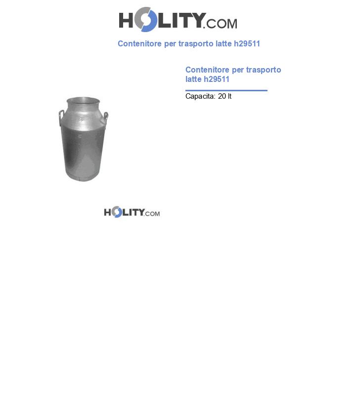 Contenitore per trasporto latte h29511