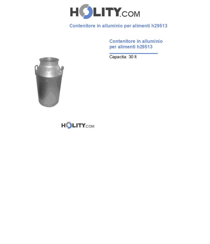 Contenitore in alluminio per alimenti h29513
