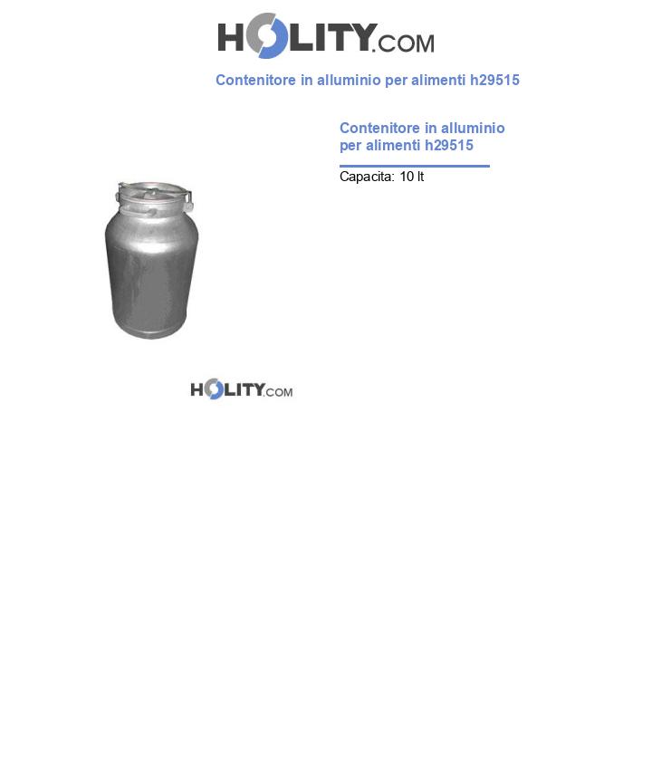 Contenitore in alluminio per alimenti h29515