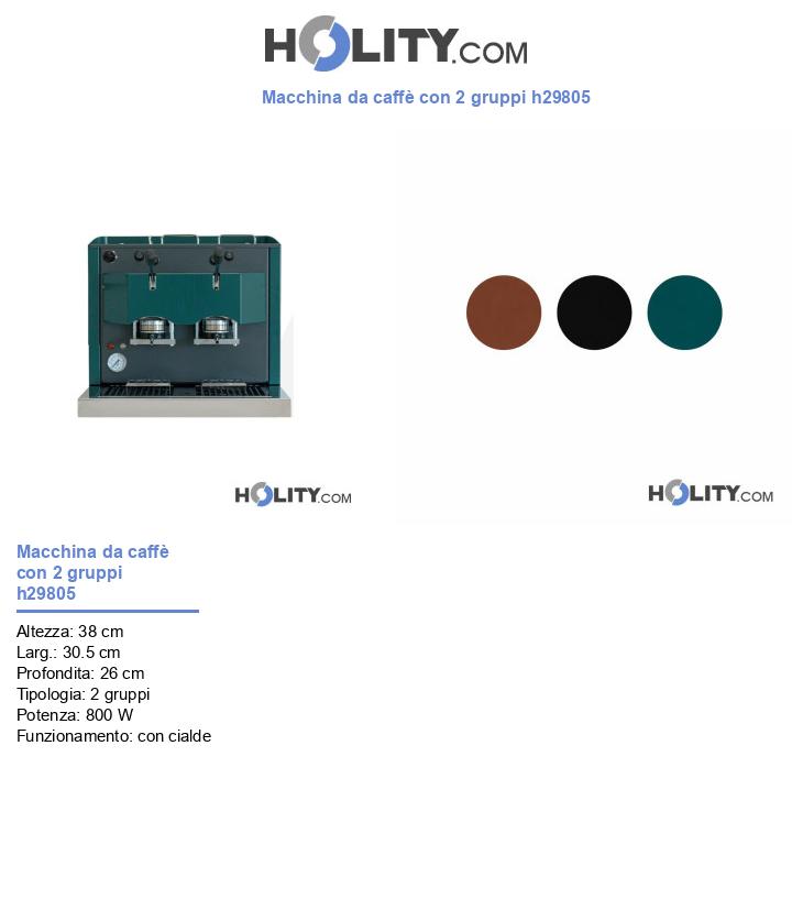 Macchina da caffè con 2 gruppi h29805