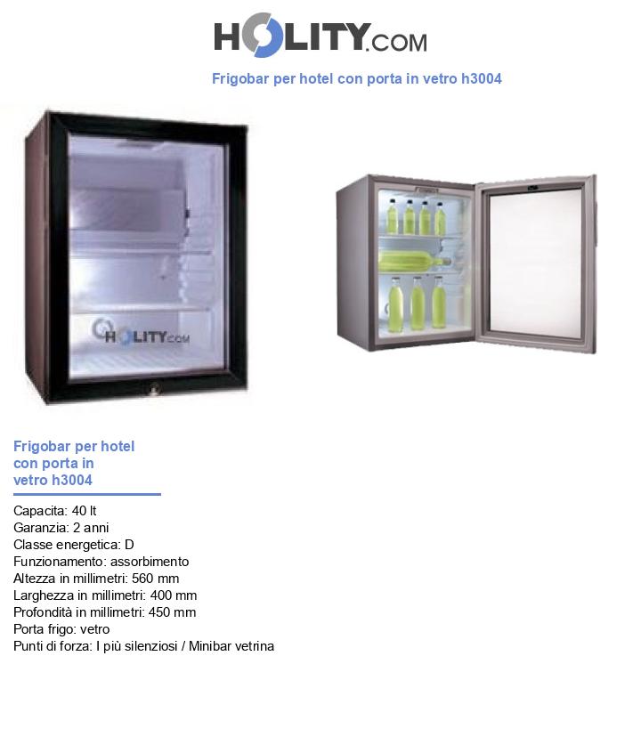 Frigobar per hotel con porta in vetro h3004