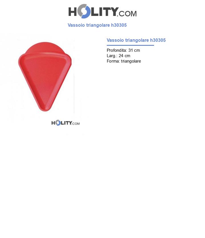 Vassoio triangolare h30305