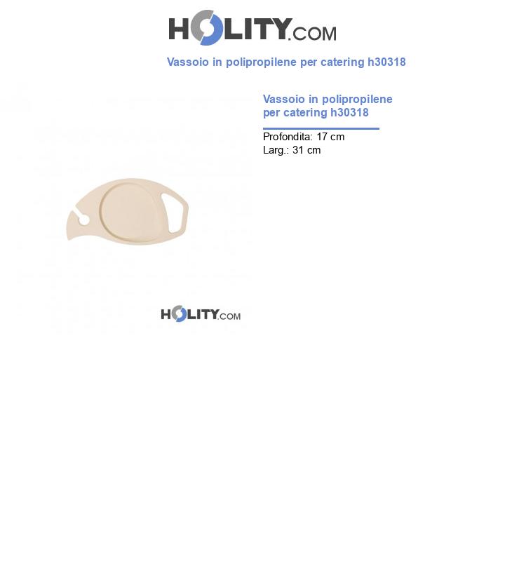 Vassoio in polipropilene per catering h30318